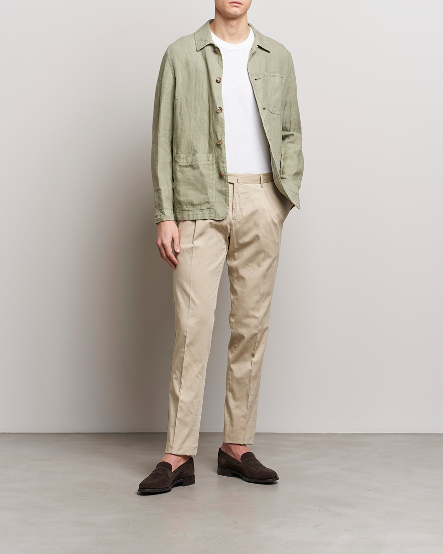 Herre | Bukser | PT01 | Slim Fit Garment Dyed Stretch Chinos Beige