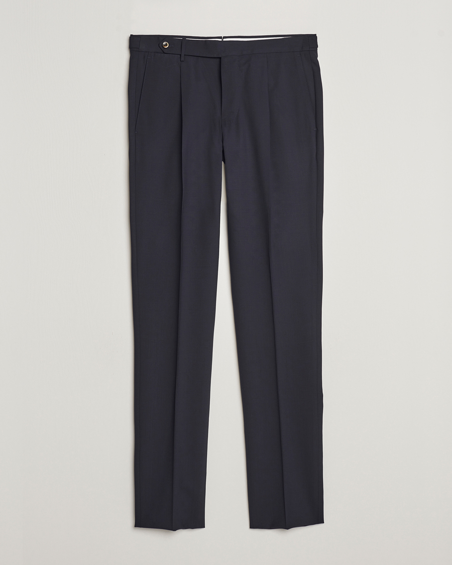 Herre | Bukser | PT01 | Gentleman Fit Wool Stretch Trousers Navy
