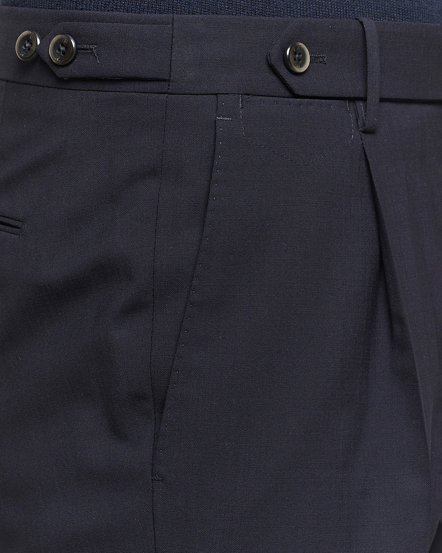 Herre | Bukser | PT01 | Gentleman Fit Wool Stretch Trousers Navy
