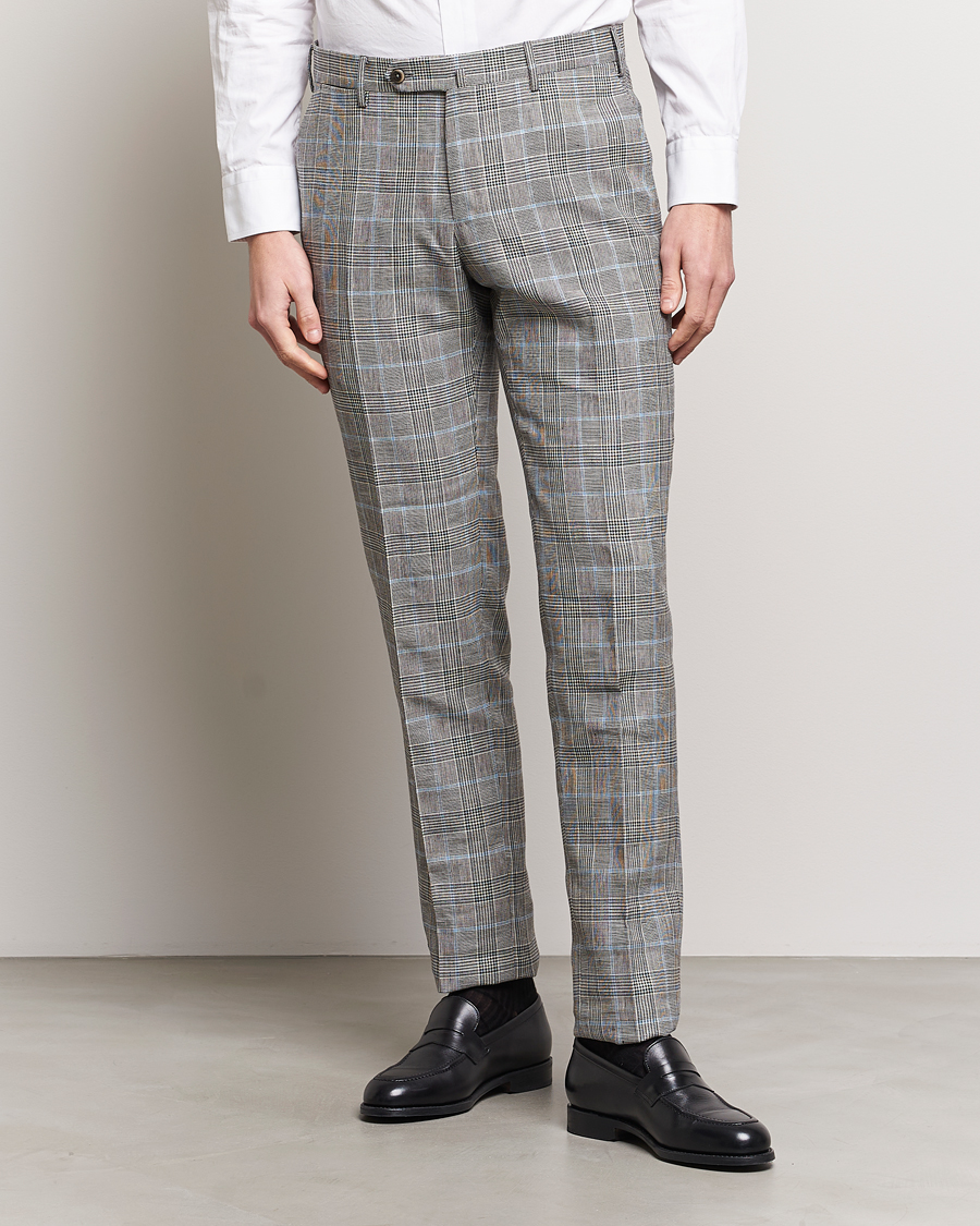 Herre | Avdelinger | PT01 | Slim Fit Glencheck Trousers Grey/Blue