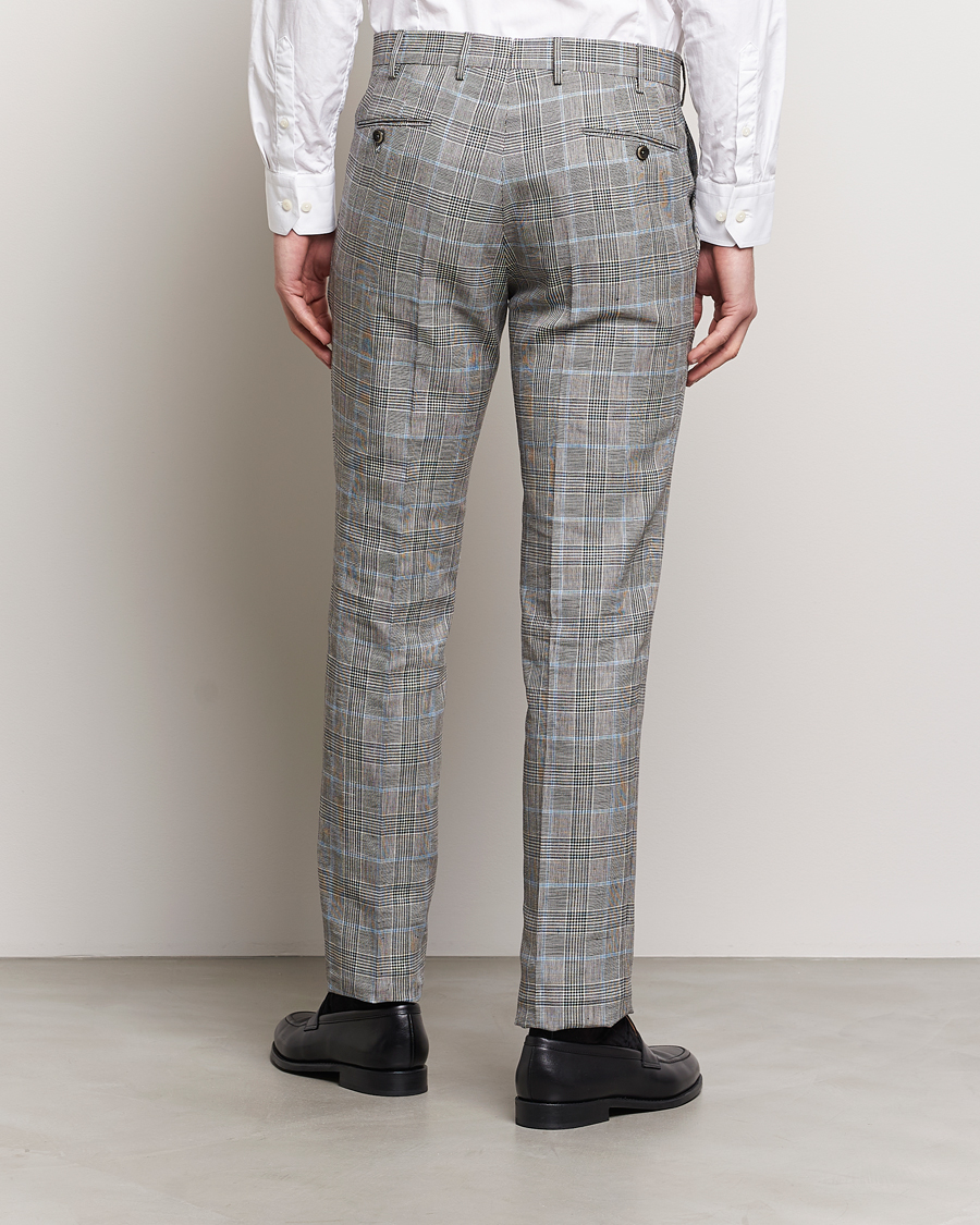 Herre | Bukser | PT01 | Slim Fit Glencheck Trousers Grey/Blue
