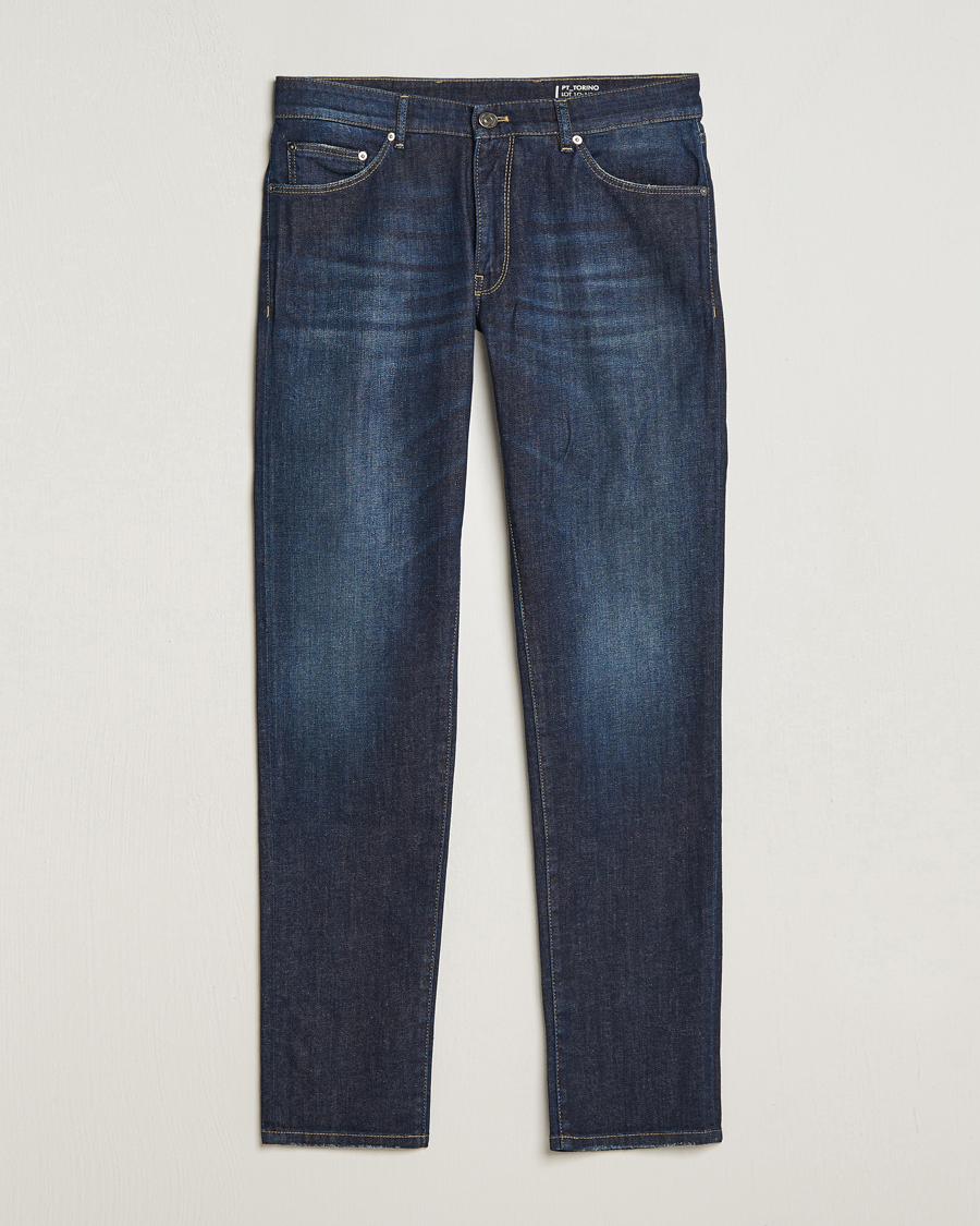 Herre | Jeans | PT01 | Slim Fit Stretch Jeans Dark Blue Wash