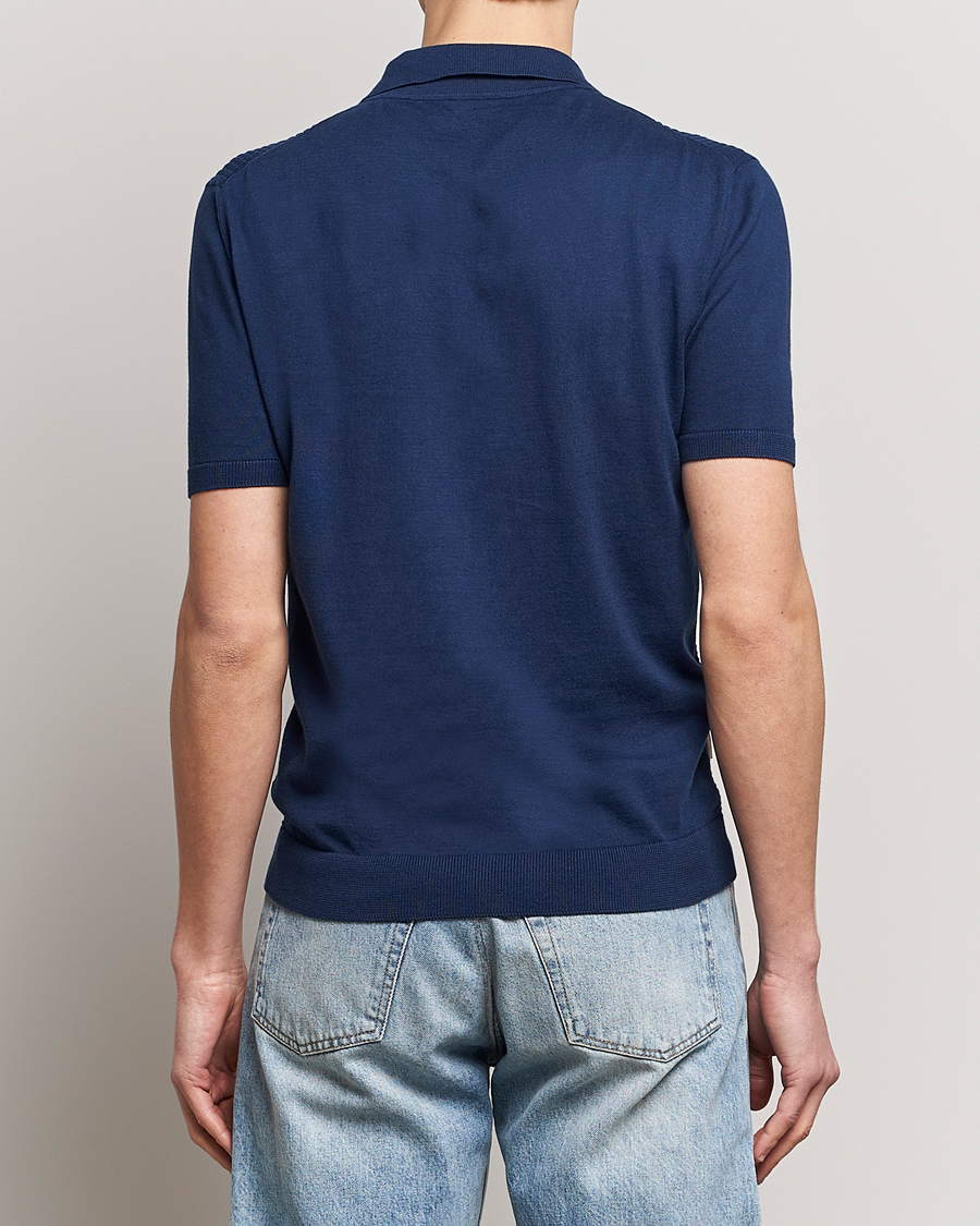 Herre | Pikéer | Baracuta | Waffle Knitted Polo Navy