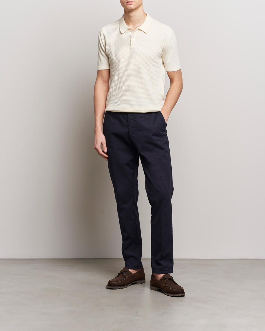 Herre | Pikéer | Baracuta | Waffle Knitted Polo Ivory
