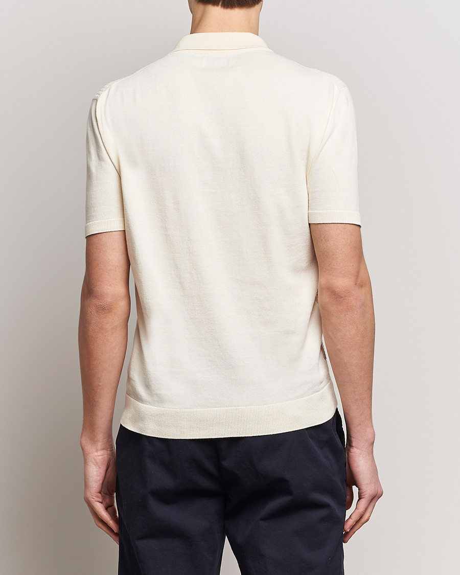 Herre | Pikéer | Baracuta | Waffle Knitted Polo Ivory