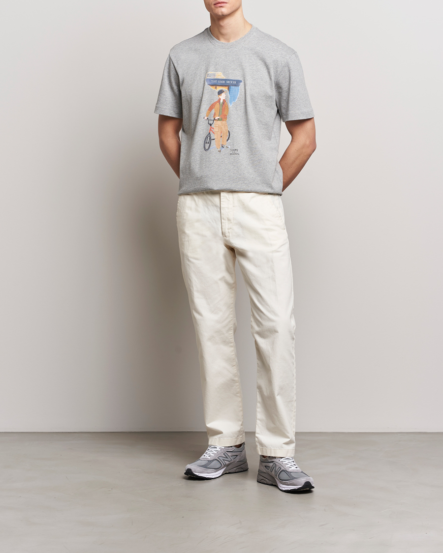 Herre | T-Shirts | Baracuta | Slowboy Arlington Cotton T-Shirt Grey Melange