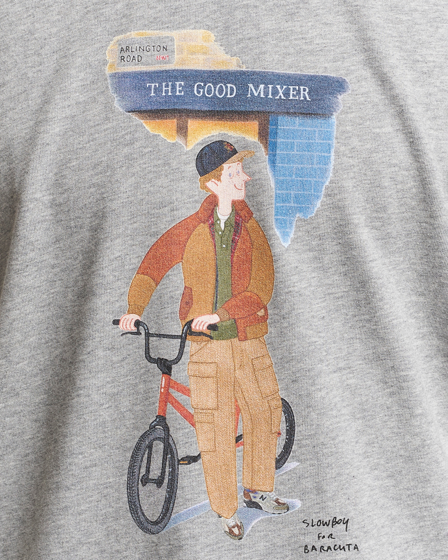 Herre | T-Shirts | Baracuta | Slowboy Arlington Cotton T-Shirt Grey Melange