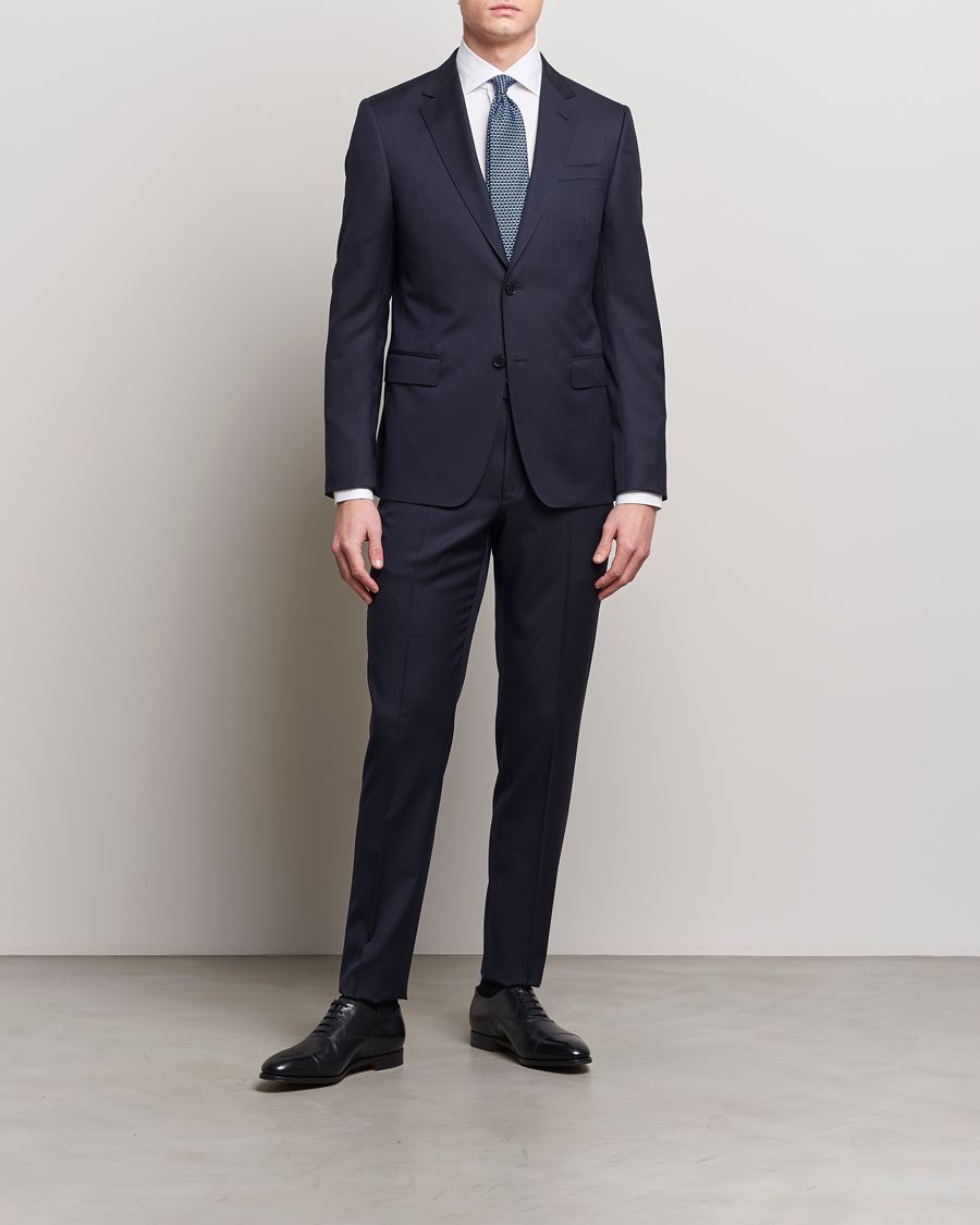 Herre | Todelte dresser | Zegna | Tailored Wool Striped Suit Navy