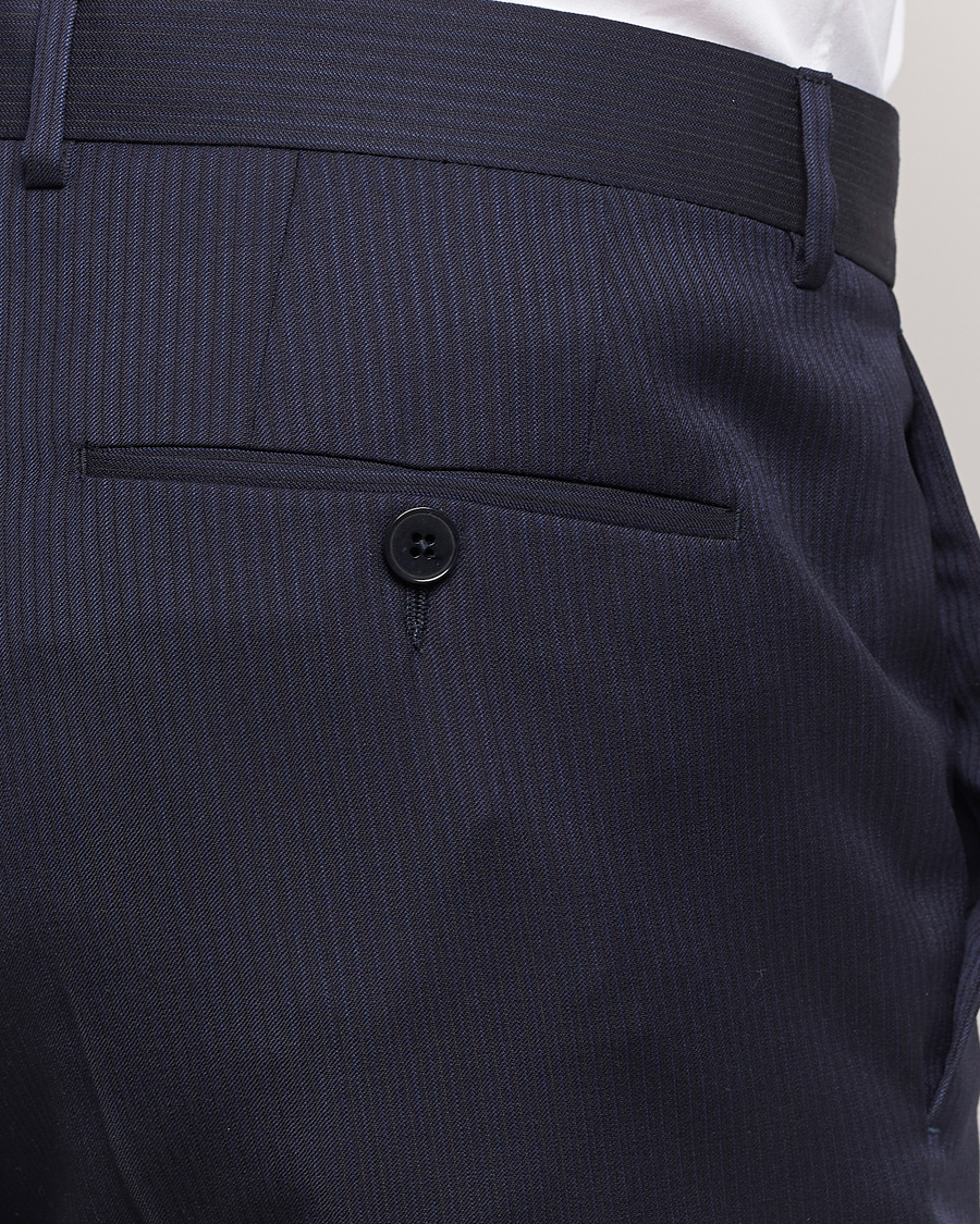 Herre | Dresser | Zegna | Tailored Wool Striped Suit Navy