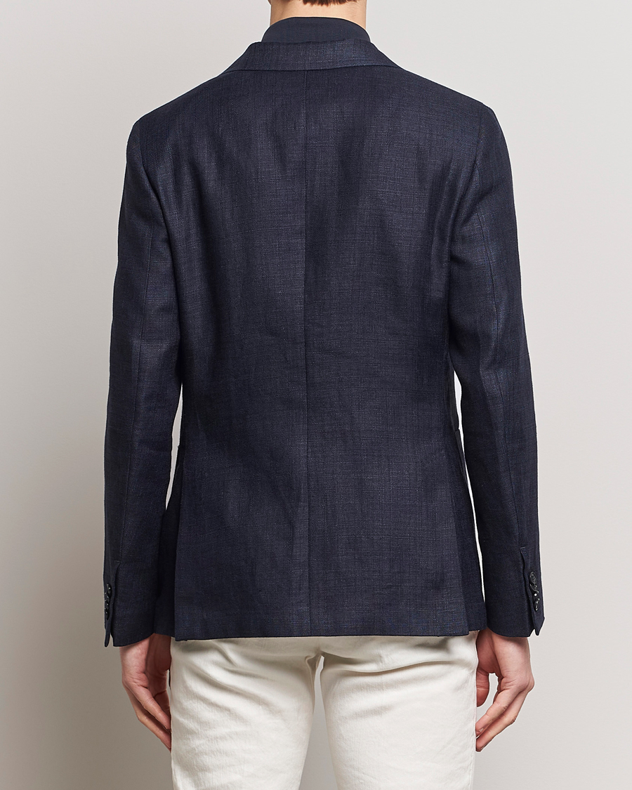 Herre | Dressjakker | Zegna | Unconstructed Linen Blend Blazer Navy