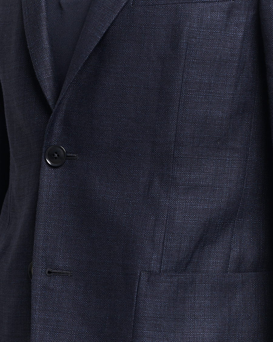 Herre | Dressjakker | Zegna | Unconstructed Linen Blend Blazer Navy
