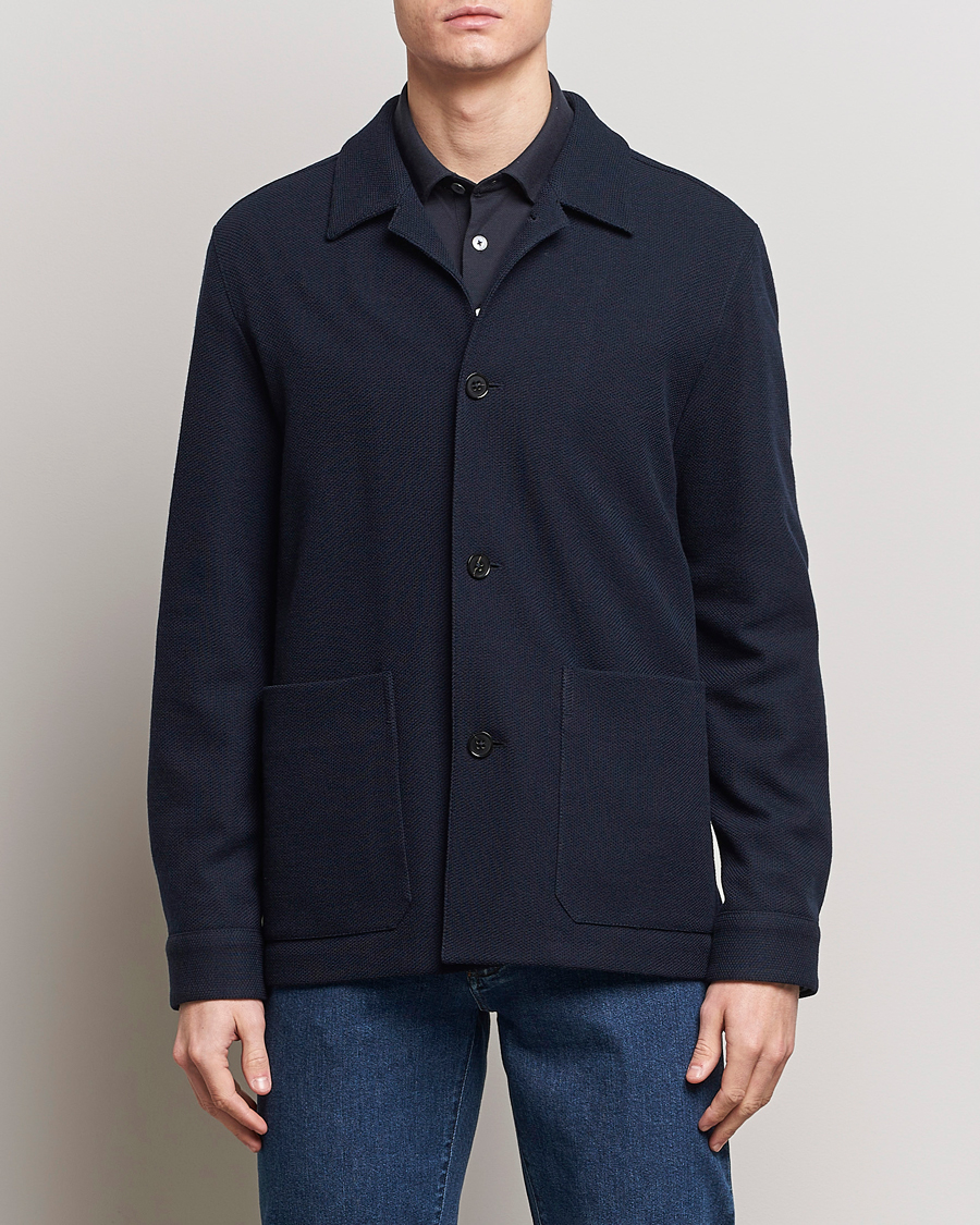 Herre | Italian Department | Zegna | Wool Chore Jacket Navy