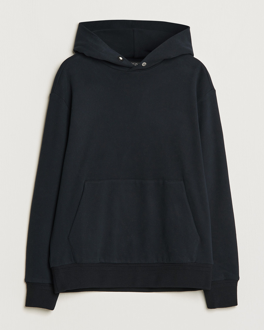 Herre | Gensere | Zegna | Cotton/Cashmere Hoodie Black