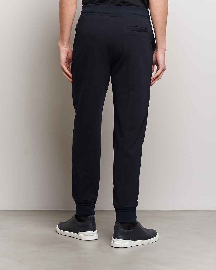 Herre | Bukser | Zegna | Cotton Stretch Joggers Navy