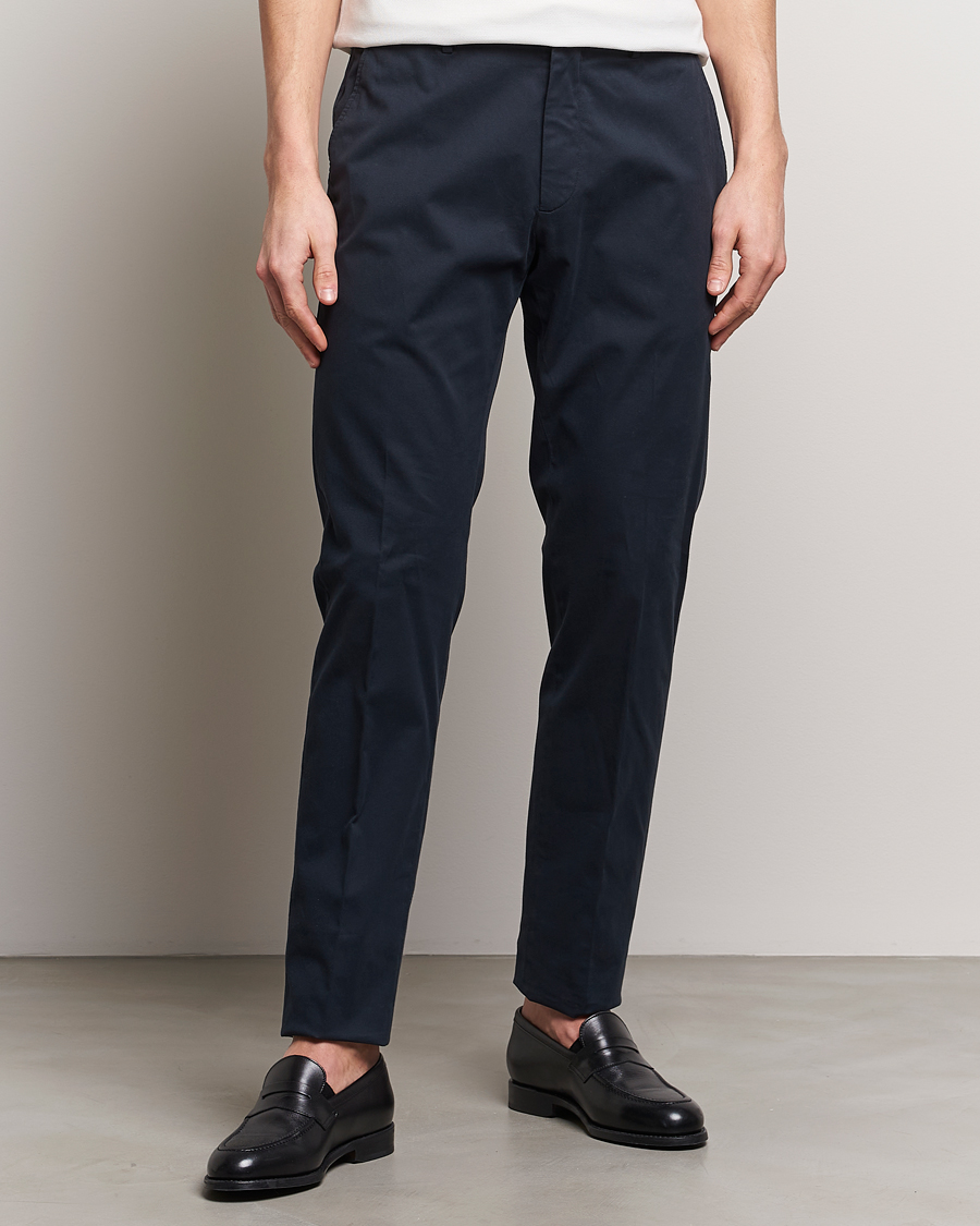 Herre | Italian Department | Zegna | Premium Cotton Chinos Navy