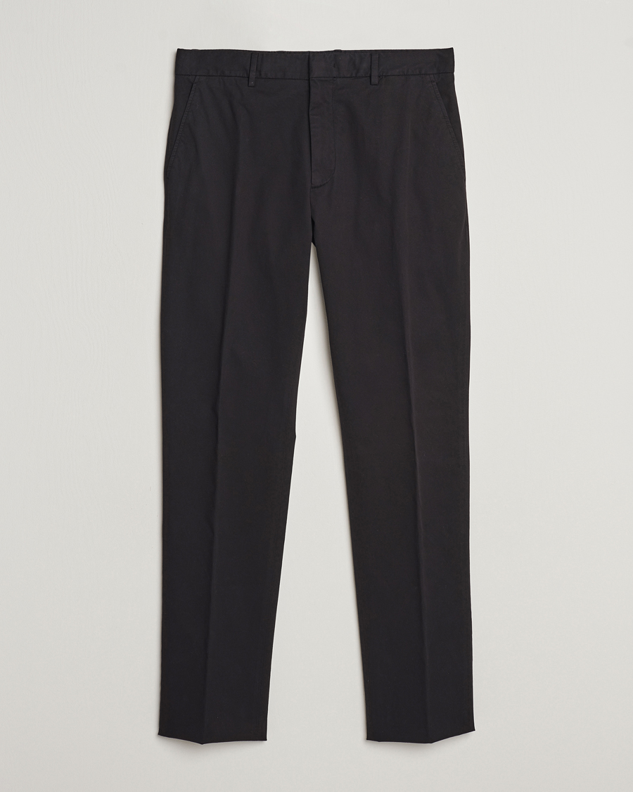 Herre | Bukser | Zegna | Premium Cotton Chinos Black