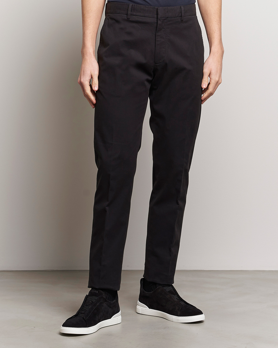 Herre | Klær | Zegna | Premium Cotton Chinos Black