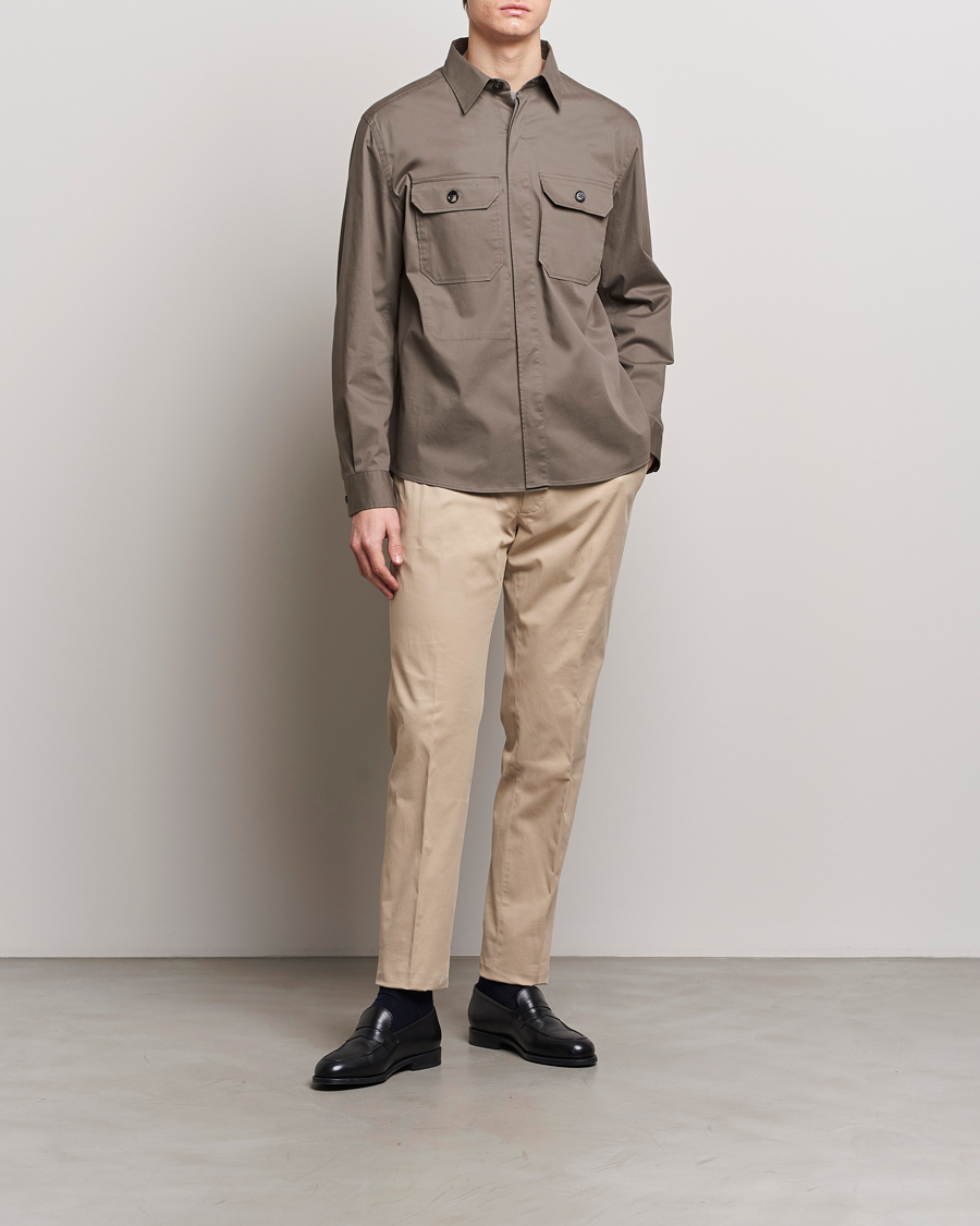 Herre | Bukser | Zegna | Premium Cotton Chinos Beige