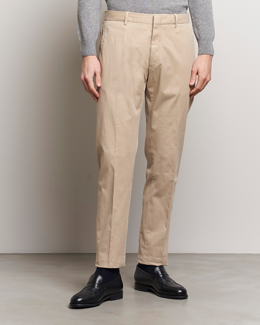 Herre | Zegna | Zegna | Premium Cotton Chinos Beige