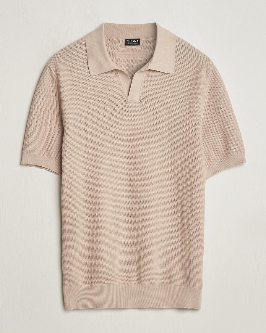 Herre | Pikéer | Zegna | Riviera Polo Light Beige