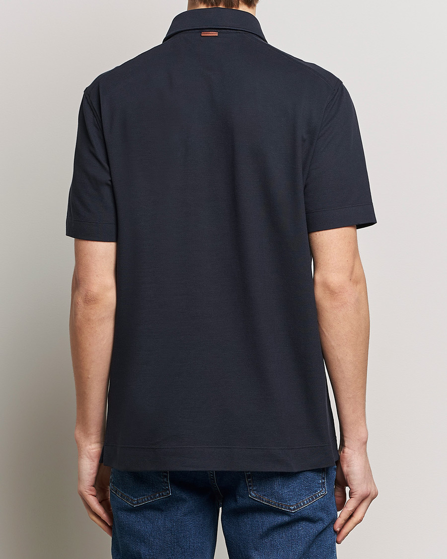 Herre | Pikéer | Zegna | Short Sleeve Pocket Polo Navy