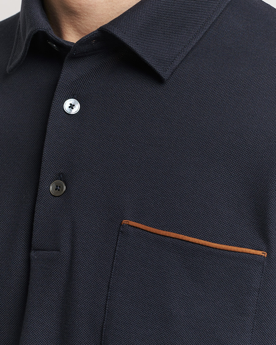 Herre | Pikéer | Zegna | Short Sleeve Pocket Polo Navy