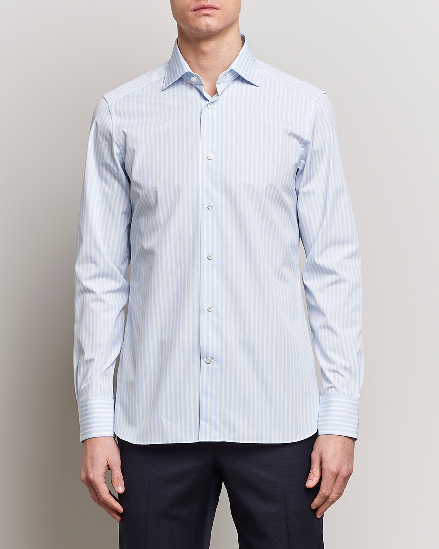 Herre | Klær | Zegna | Slim Fit Dress Shirt Light Blue Stripe