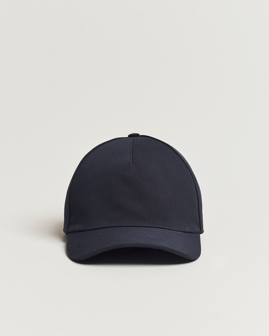 Herre | Zegna Cotton/Wool Baseball Cap Navy | Zegna | Cotton/Wool Baseball Cap Navy