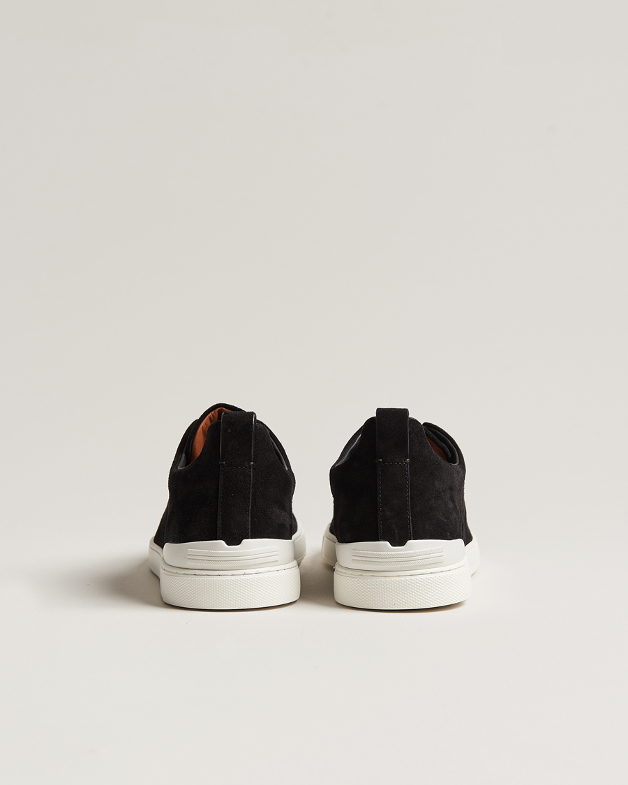 Herre | Zegna Triple Stitch Sneakers Black Suede | Zegna | Triple Stitch Sneakers Black Suede