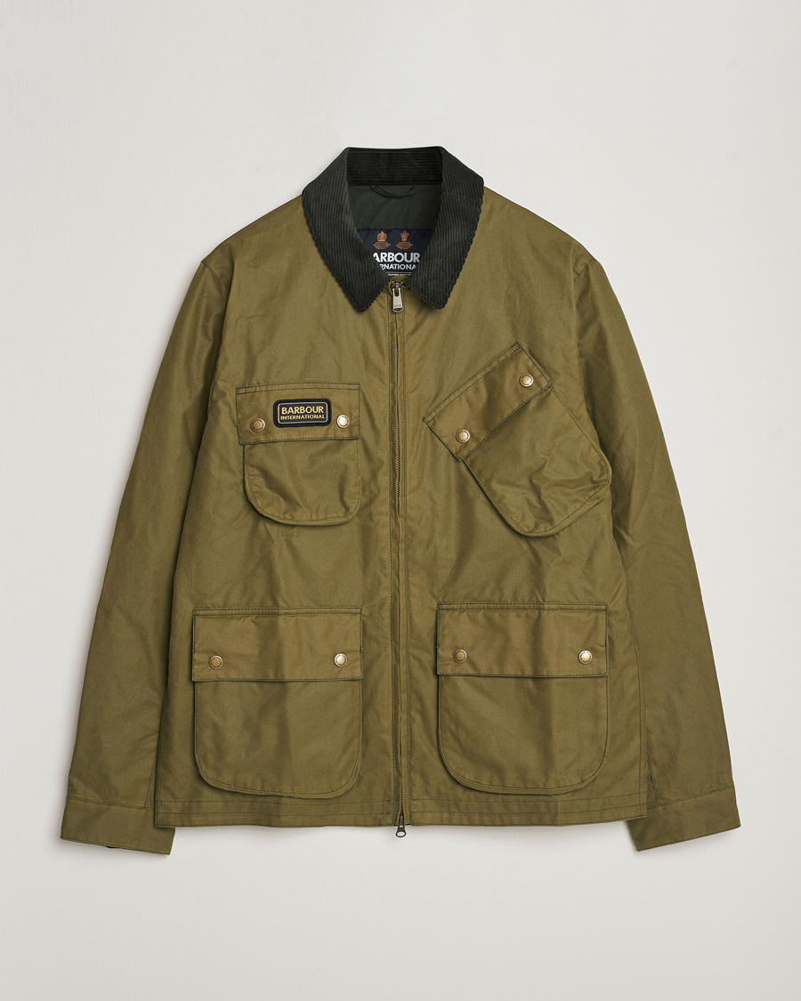 Herre | Jakker | Barbour International | Sefton Waxed Jacket Olive Branch