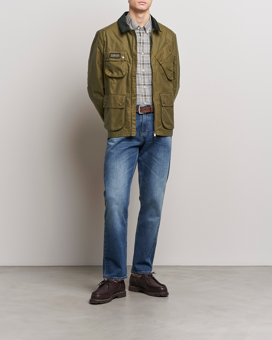 Herre | Jakker | Barbour International | Sefton Waxed Jacket Olive Branch