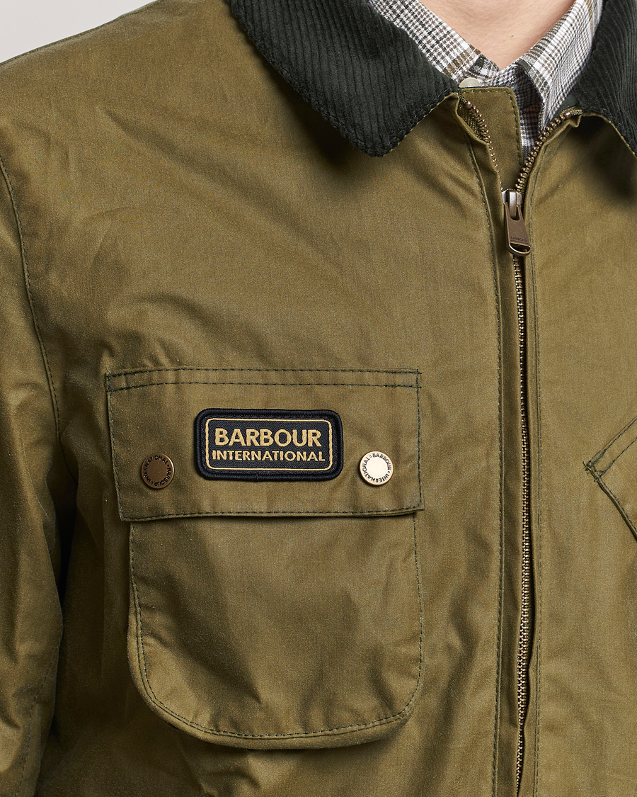 Herre | Jakker | Barbour International | Sefton Waxed Jacket Olive Branch