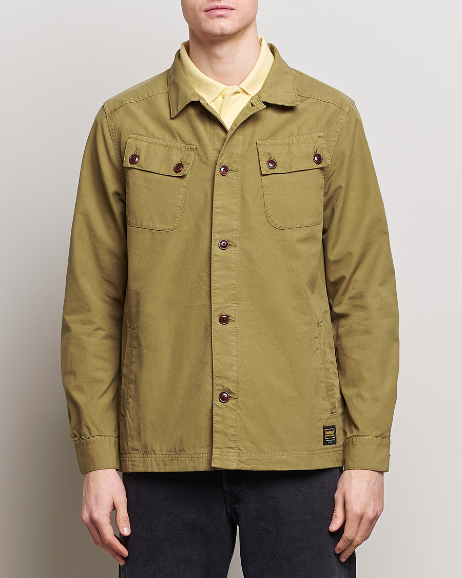 Herr |  | Barbour International | Harris Cotton Overshirt Olive Branch