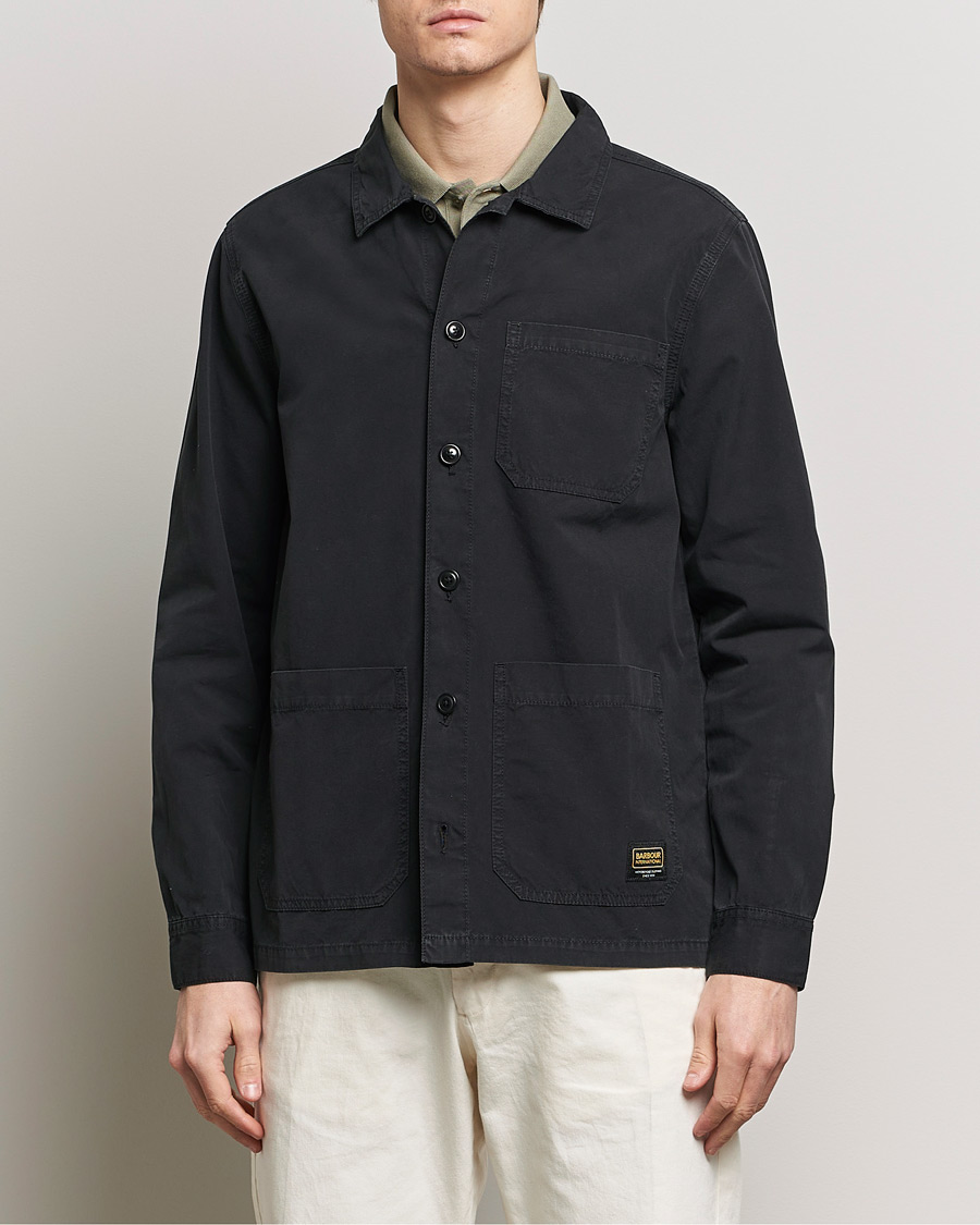 Herre | Best of British | Barbour International | Jack Cotton Overshirt Black