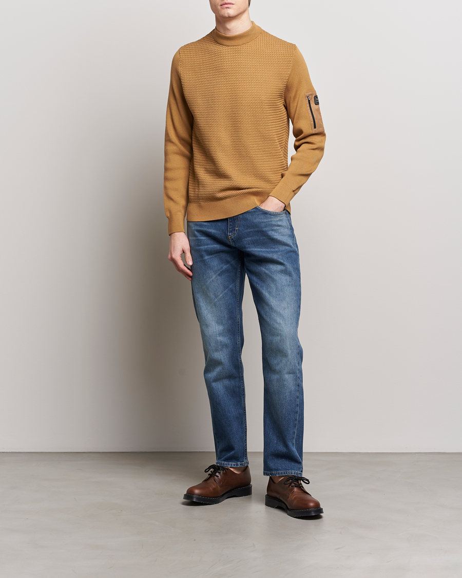 Herre | Gensere | Barbour International | Clayton Texture Crew Desert
