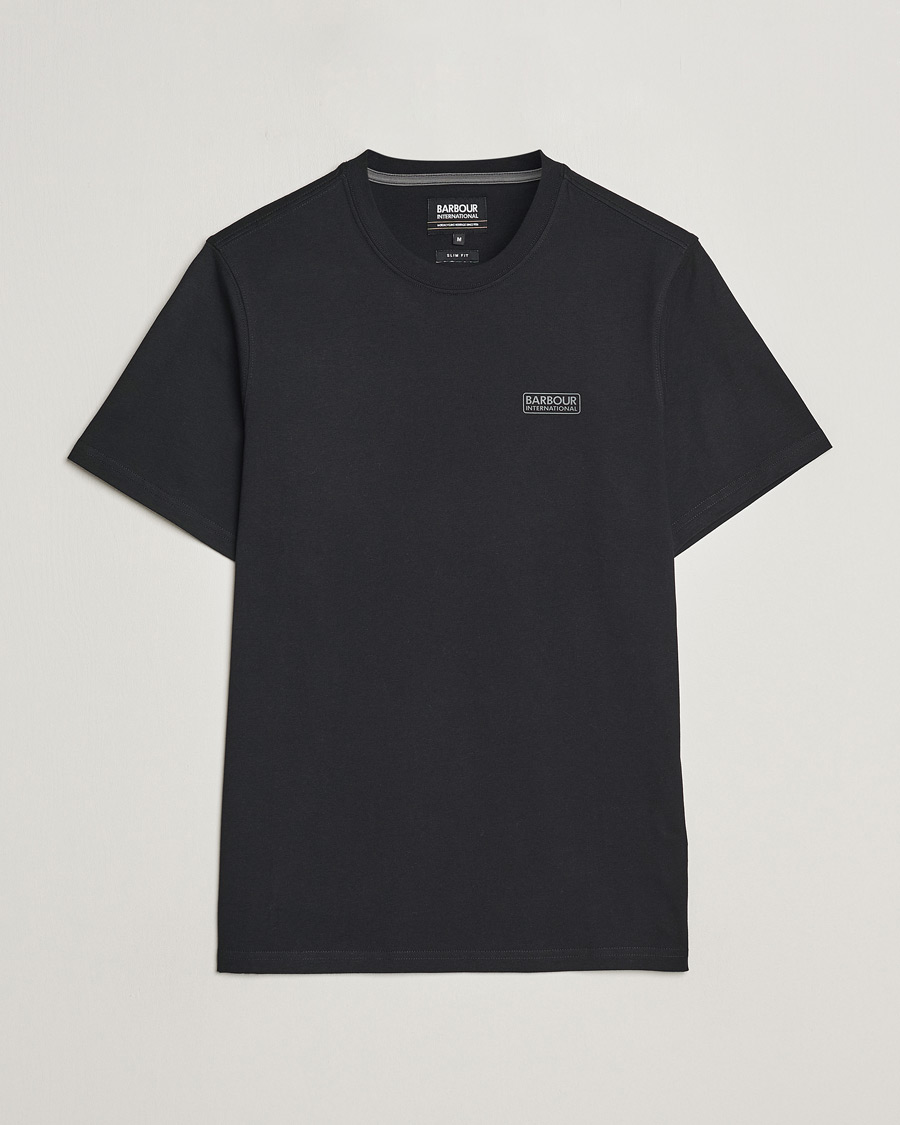 Herre | T-Shirts | Barbour International | Small Logo T-Shirt Black/Pewter