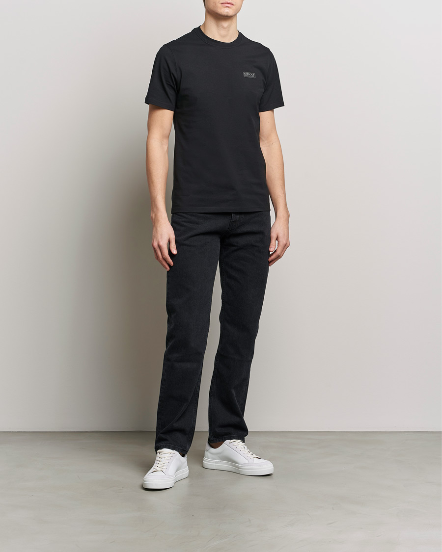 Herre | T-Shirts | Barbour International | Small Logo T-Shirt Black/Pewter