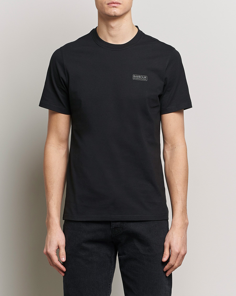 Herre | Kortermede t-shirts | Barbour International | Small Logo T-Shirt Black/Pewter