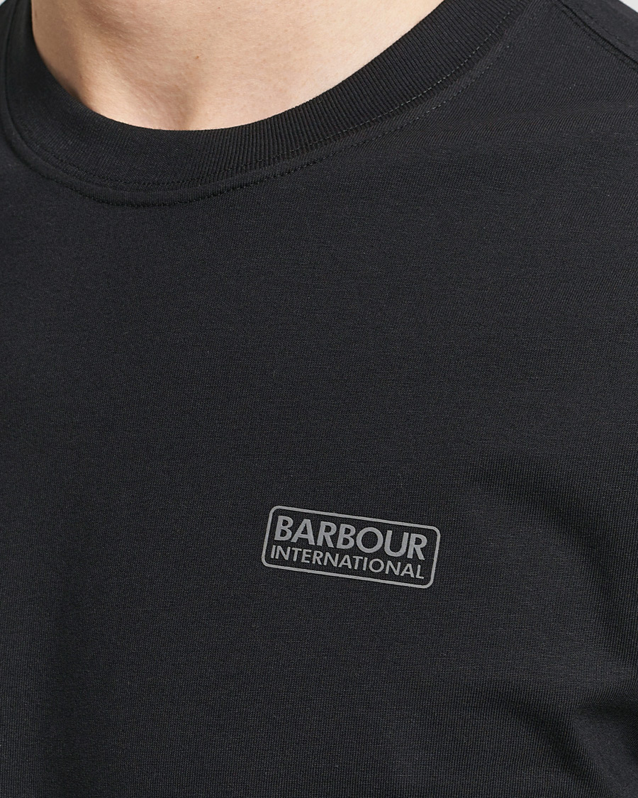 Herre | T-Shirts | Barbour International | Small Logo T-Shirt Black/Pewter