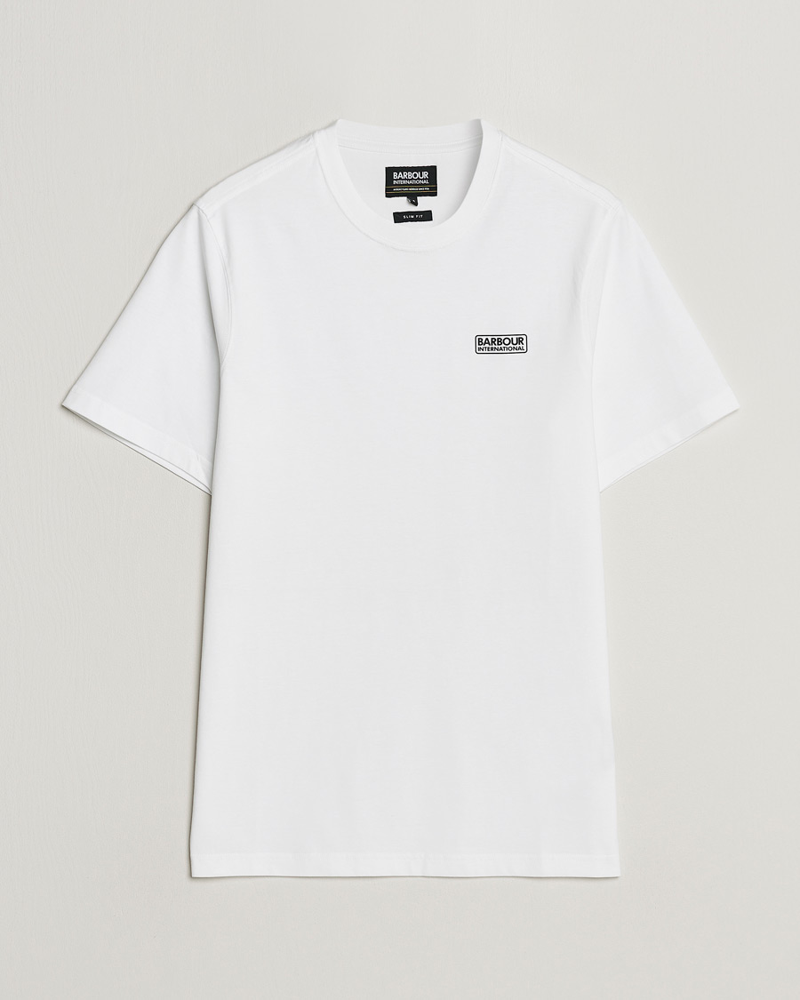 Herre | T-Shirts | Barbour International | Small Logo T-Shirt White/Black