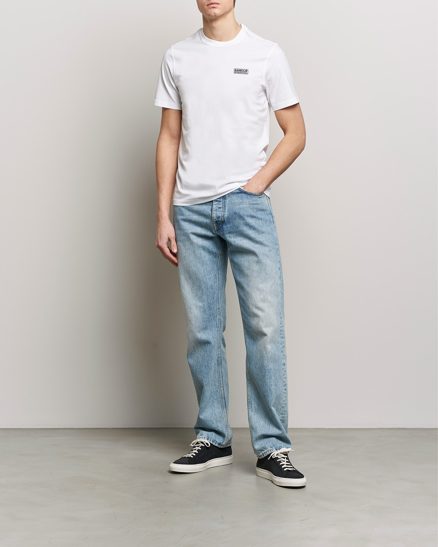 Herre | T-Shirts | Barbour International | Small Logo T-Shirt White/Black