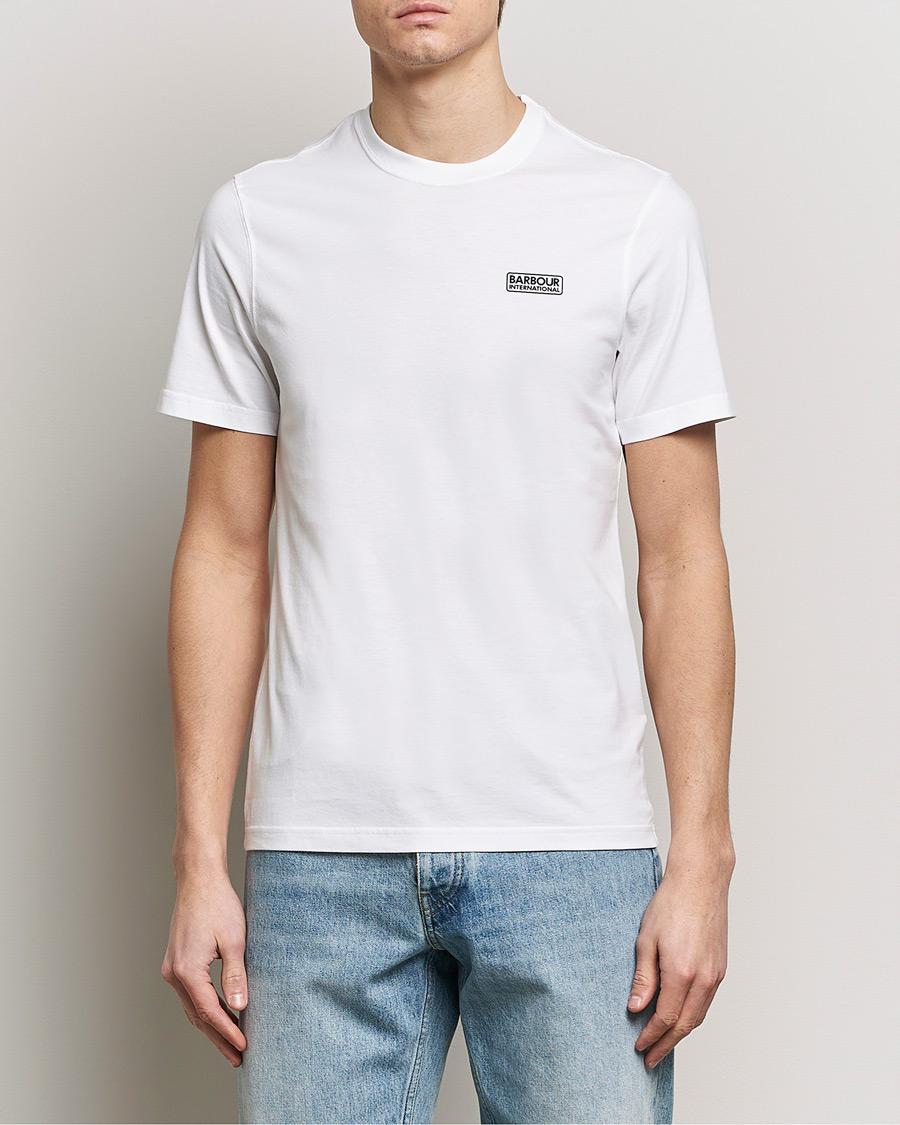 Herre | Avdelinger | Barbour International | Small Logo T-Shirt White/Black