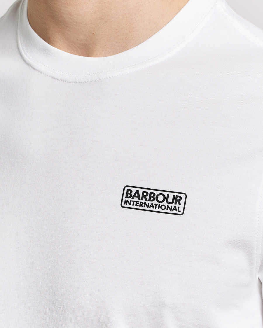 Herre | T-Shirts | Barbour International | Small Logo T-Shirt White/Black