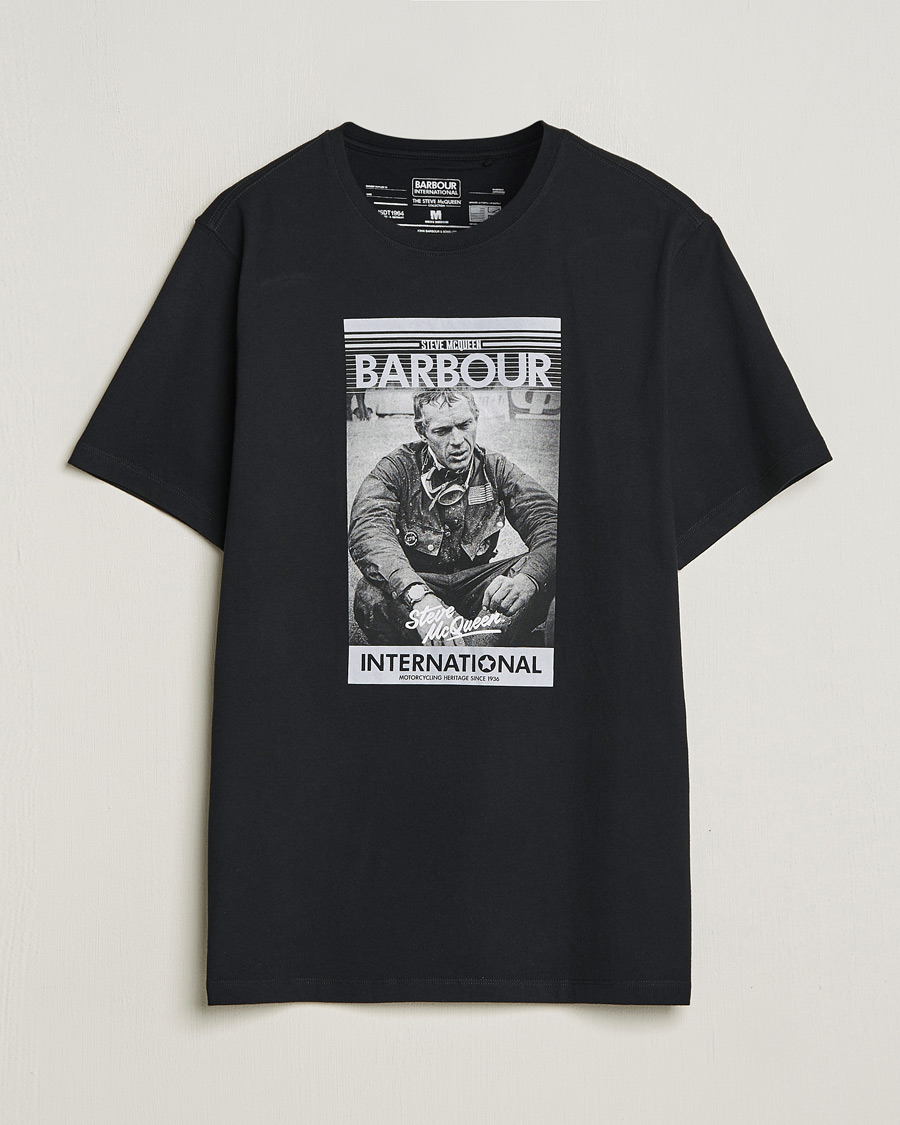 Herre | T-Shirts | Barbour International | Mount Steve McQueen T-Shirt Black