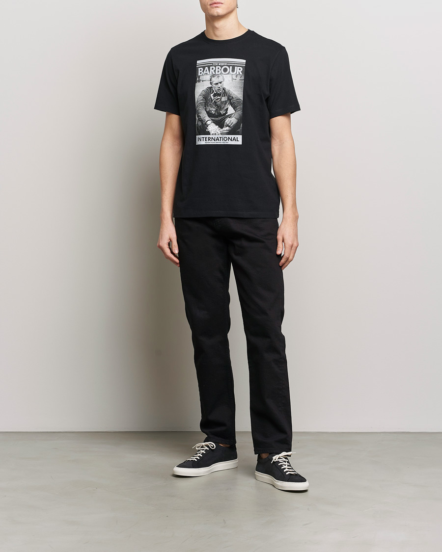 Herre | T-Shirts | Barbour International | Mount Steve McQueen T-Shirt Black