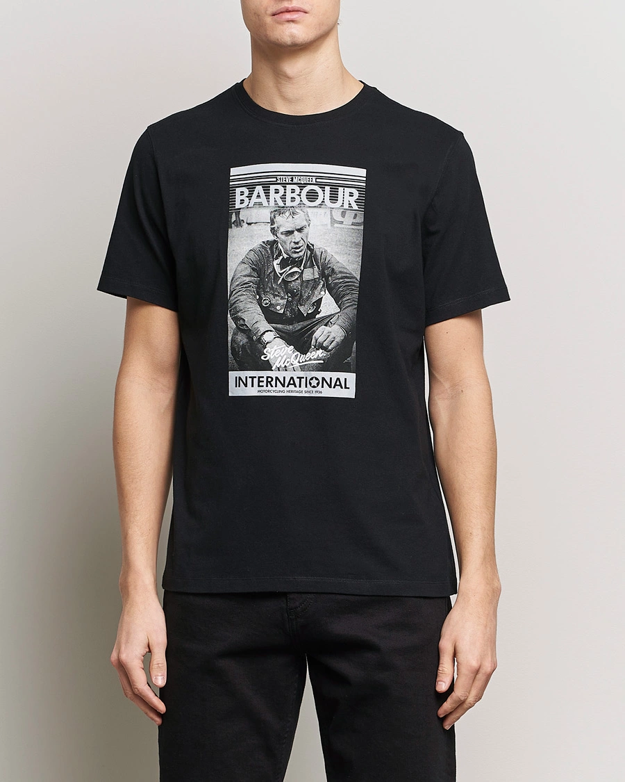 Herre |  | Barbour International | Mount Steve McQueen T-Shirt Black