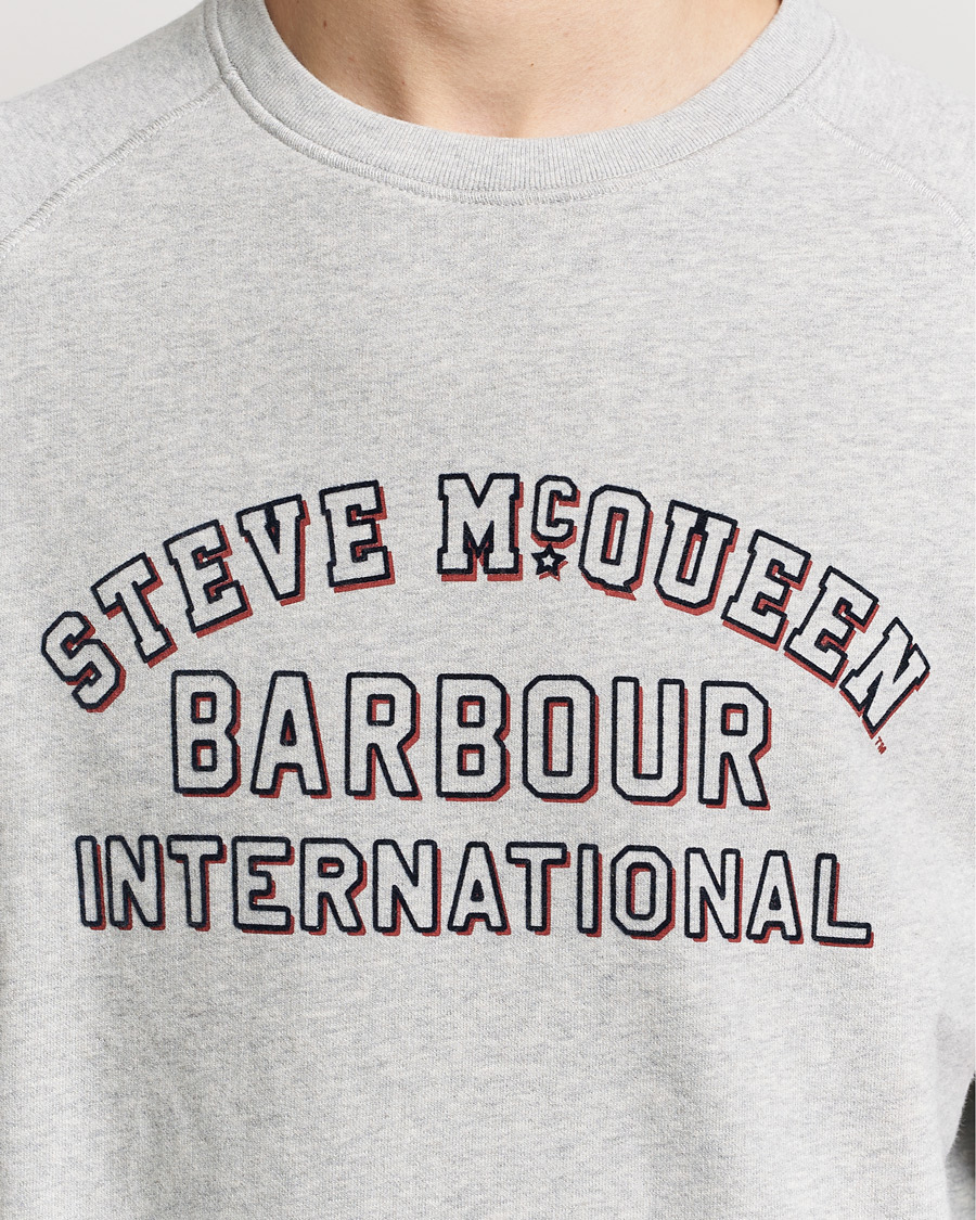 Herre | Gensere | Barbour International | Laguna Steve McQueen Sweatshirt Grey Marl