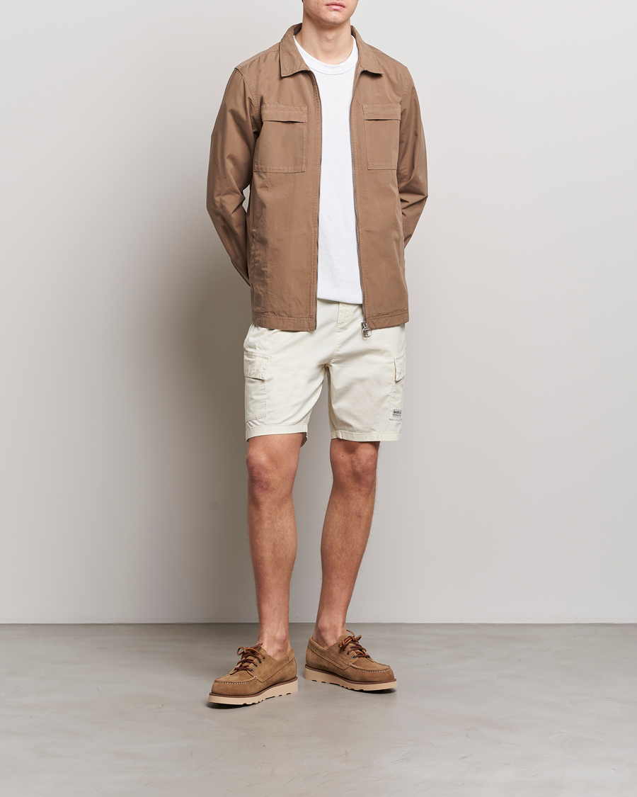 Herre | Skjorter | Barbour Lifestyle | Glendale Cotton Zip Overshirt Military Brown