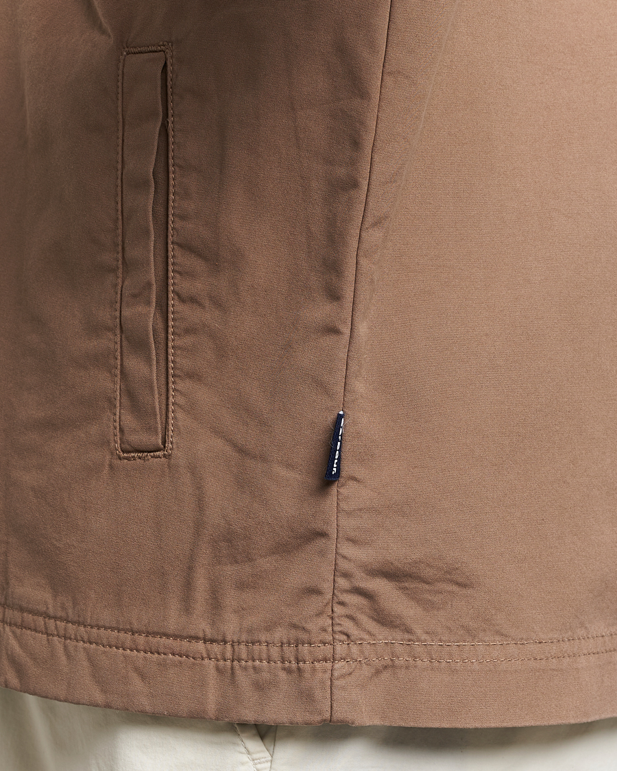 Herre | Skjorter | Barbour Lifestyle | Glendale Cotton Zip Overshirt Military Brown