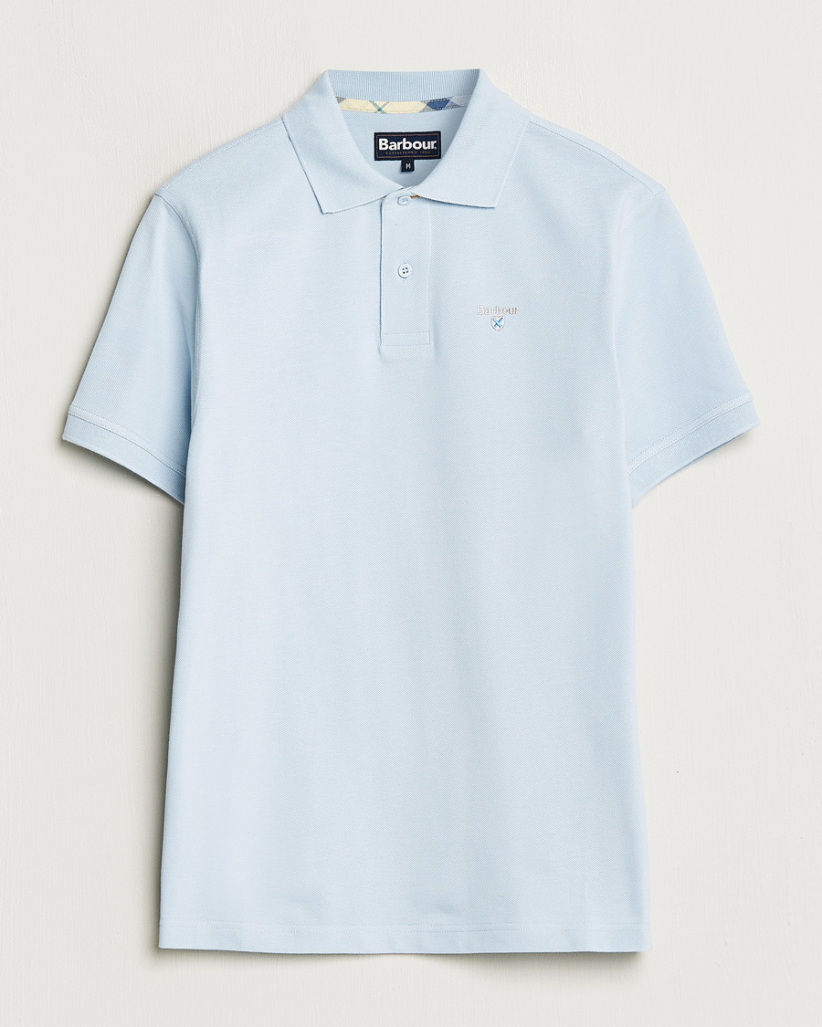 Herre | Pikéer | Barbour Lifestyle | Tartan Pique Polo Niagra Mist